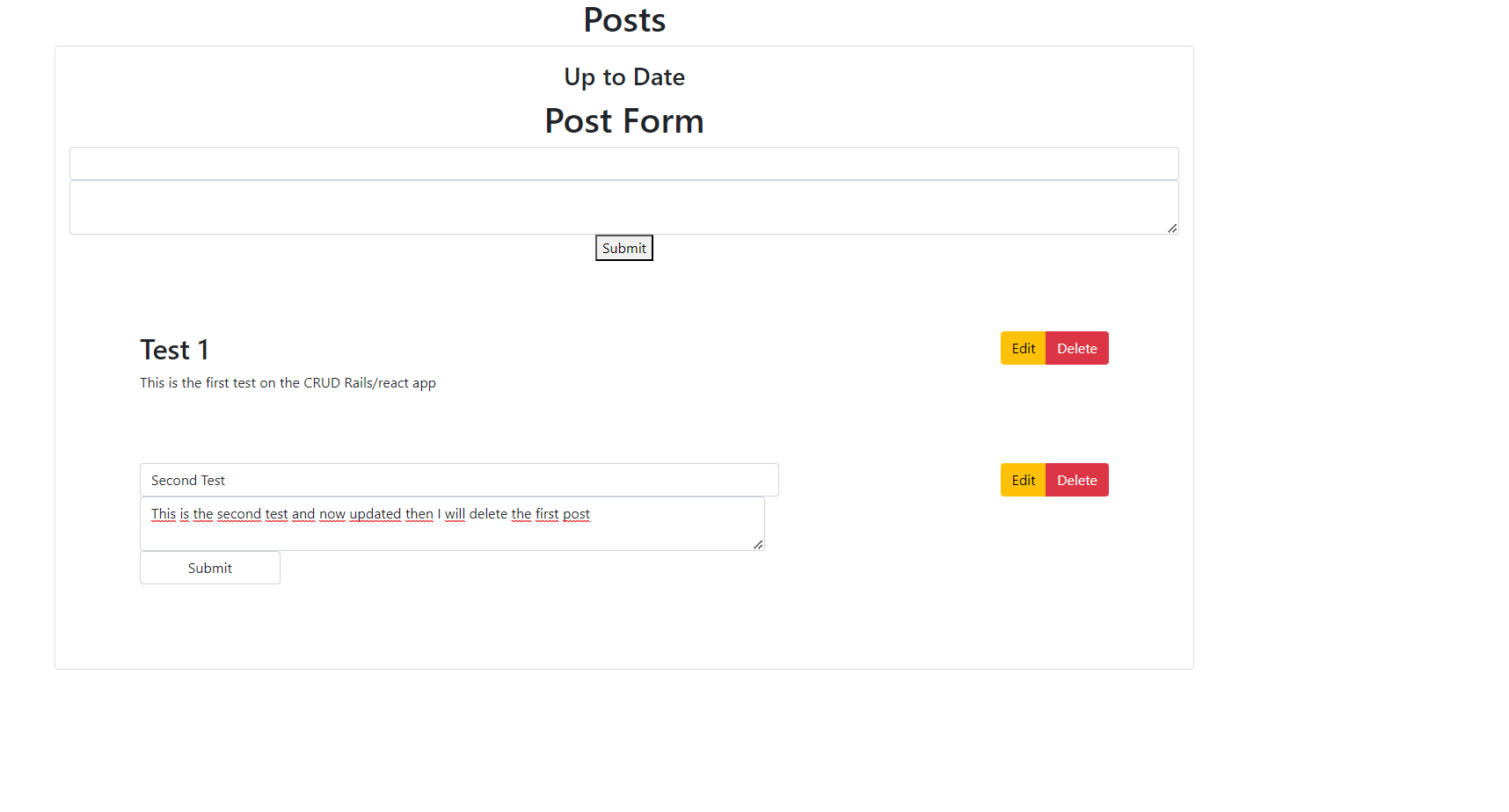 Posts app